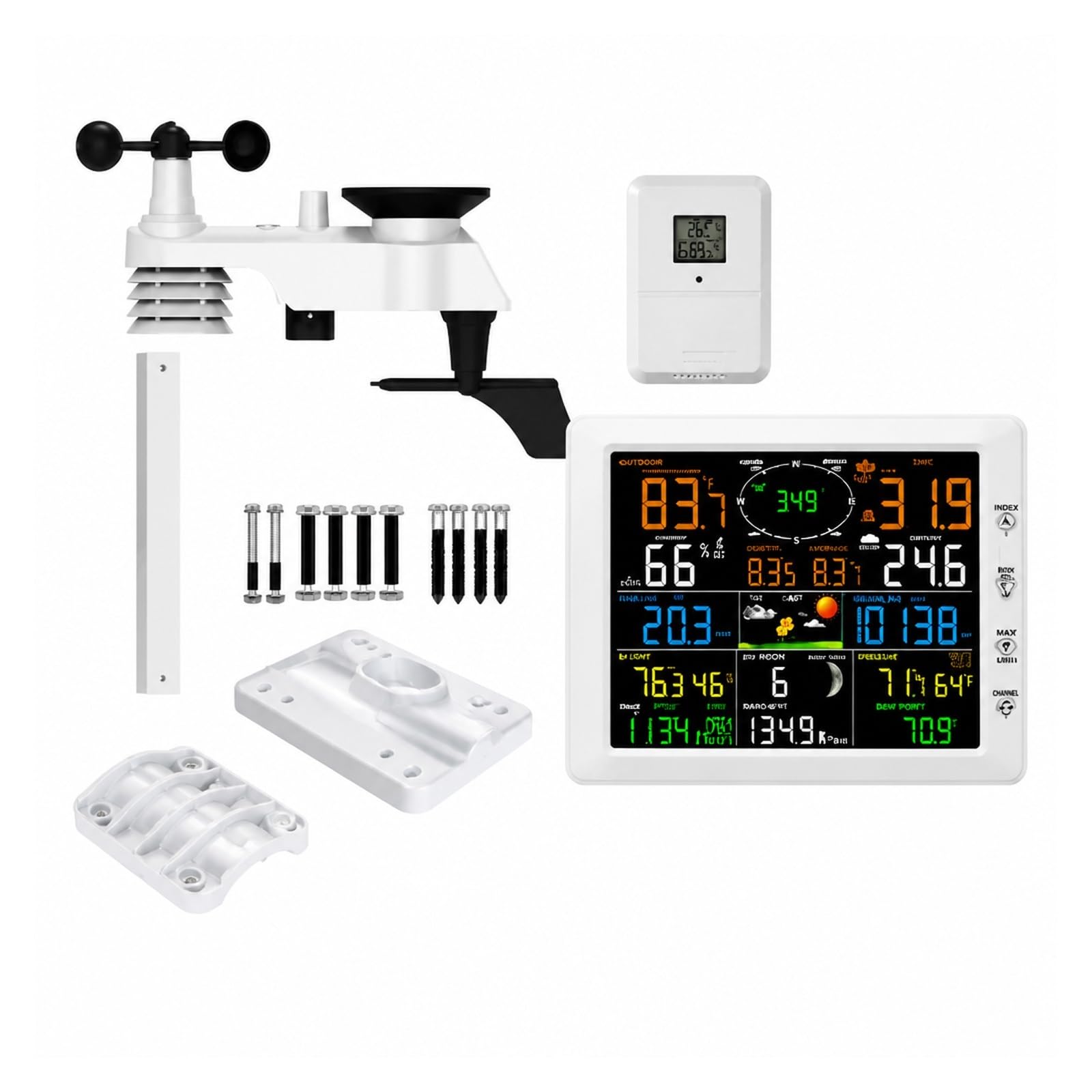 Pluviometro, 14-in-1 WiFi Weather Station with Outdoor Sensor FT0300(FT0300BK)