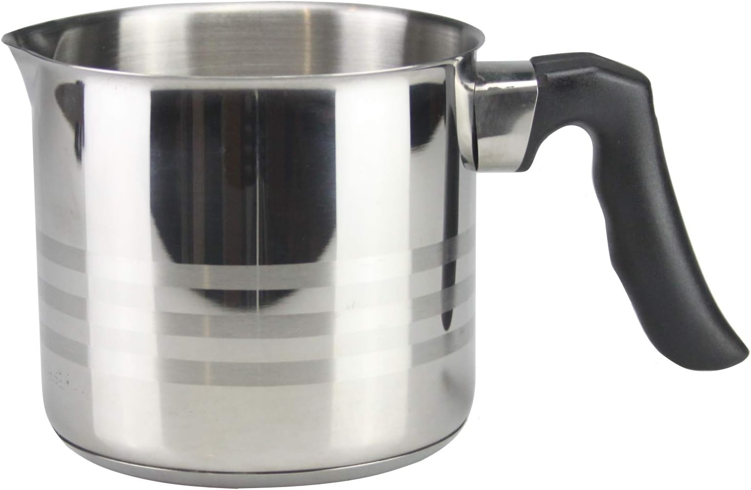 Mastercook Stainless Steel Induction Milk Pot 1.2L - 12cm / 1.8L - 14cm Stainless Steel Milk Pan With Pouring Lip (1.8 Litre - 14cm)