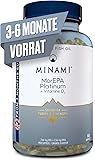 MINAMI Omega 3 Fischöl Nahrungsergänzung - MorEPA Platinum Omega 3 Kapseln Hochdosiert mit Hoher Konzentration an EPA, DHA & Vitamin D - Gesundheit von Herz, Immunsystem & Muskeln - 90 Softgels