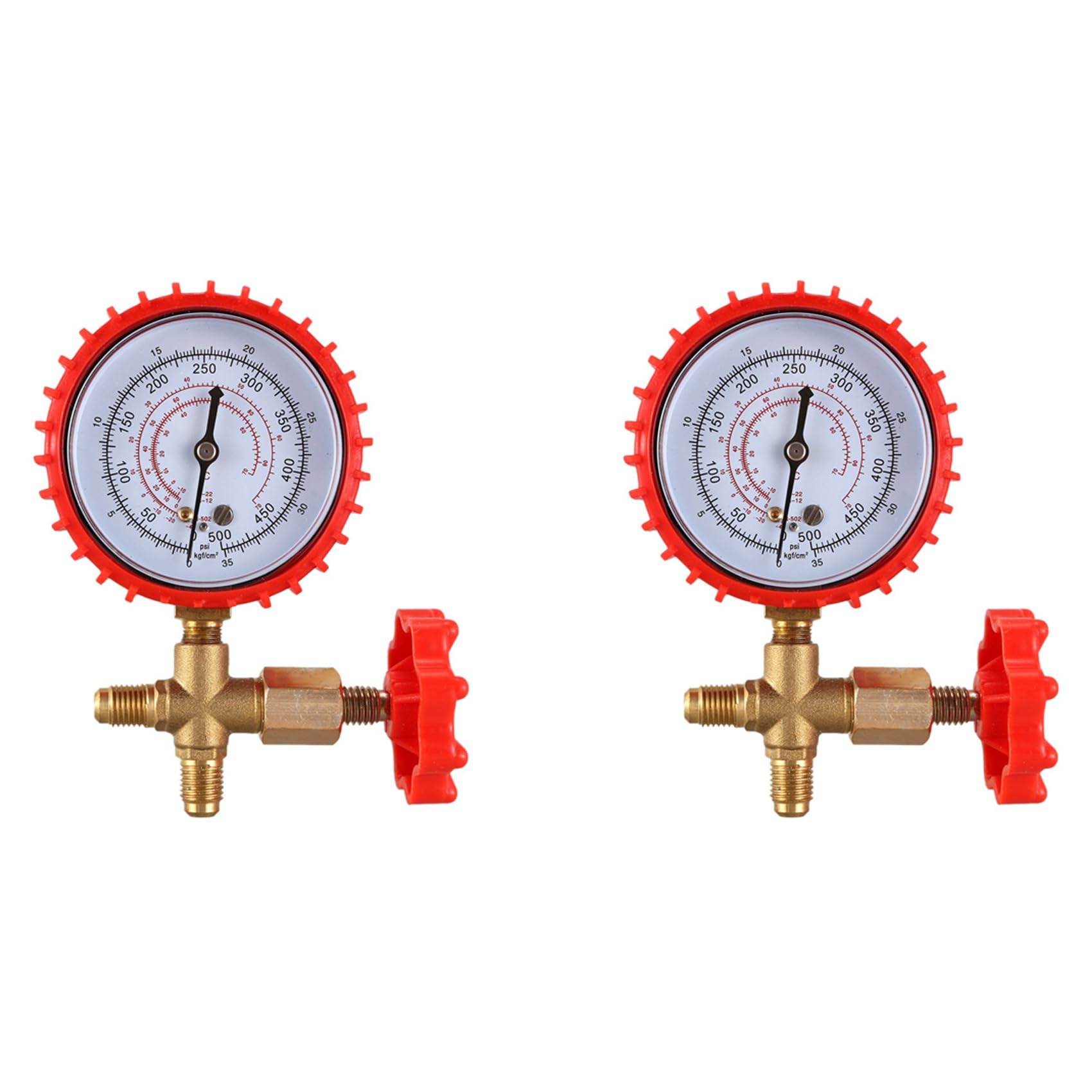 Jnchdghwa 2X Refrigerant Pressure Gauge Air Conditioning Recharge Pressure Gauges for R12 R502 R22 R410 R134A