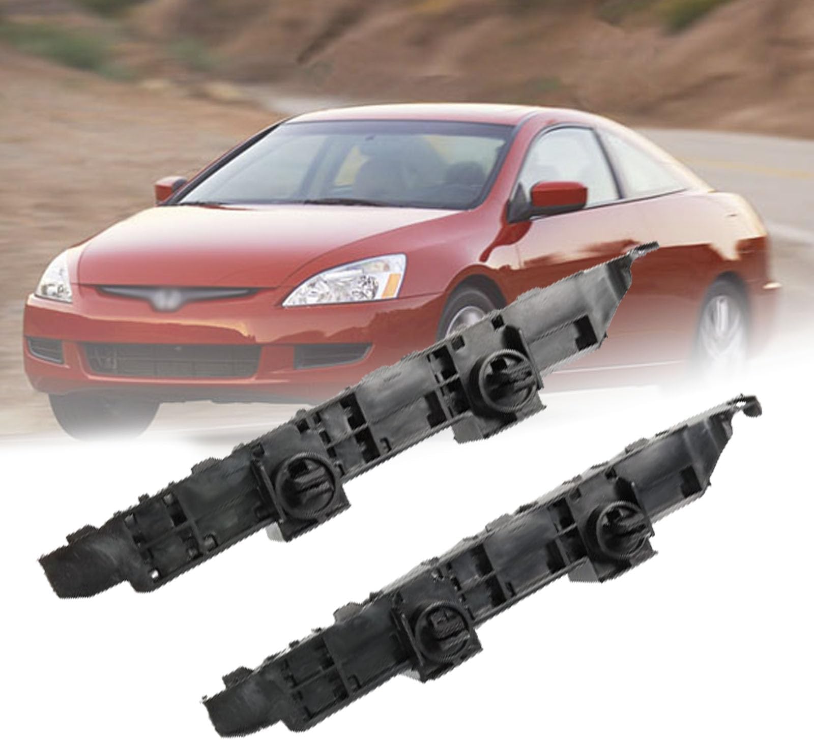 Pair Front Left & Right Bumper Bracket Spacer Support for 2003-2007 Honda Accord 71193-SDA-A01 71198-SDA-A01, HO1042116 + HO1043116