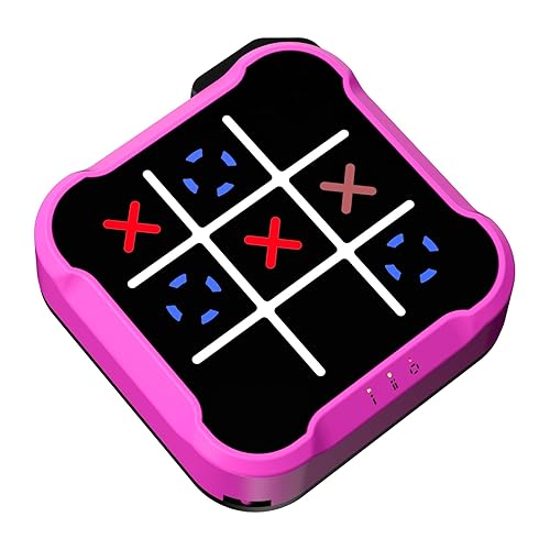 Tic Tac Toe Bolt Game, Handheld Electric Puzzle Board for Educational and Memory Growth, Gift Ideal for Kids and Adults' Birthday, Portable Travel Games for Car Ride