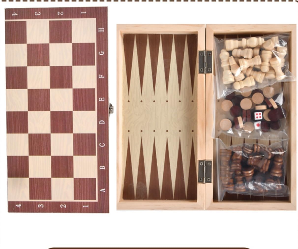 gry podróżne, Szachy Szachownica Z Litego Drewna Składane Tłoczenie Na Gorąco Królowa Gra Planszowa(24 * 24cm)