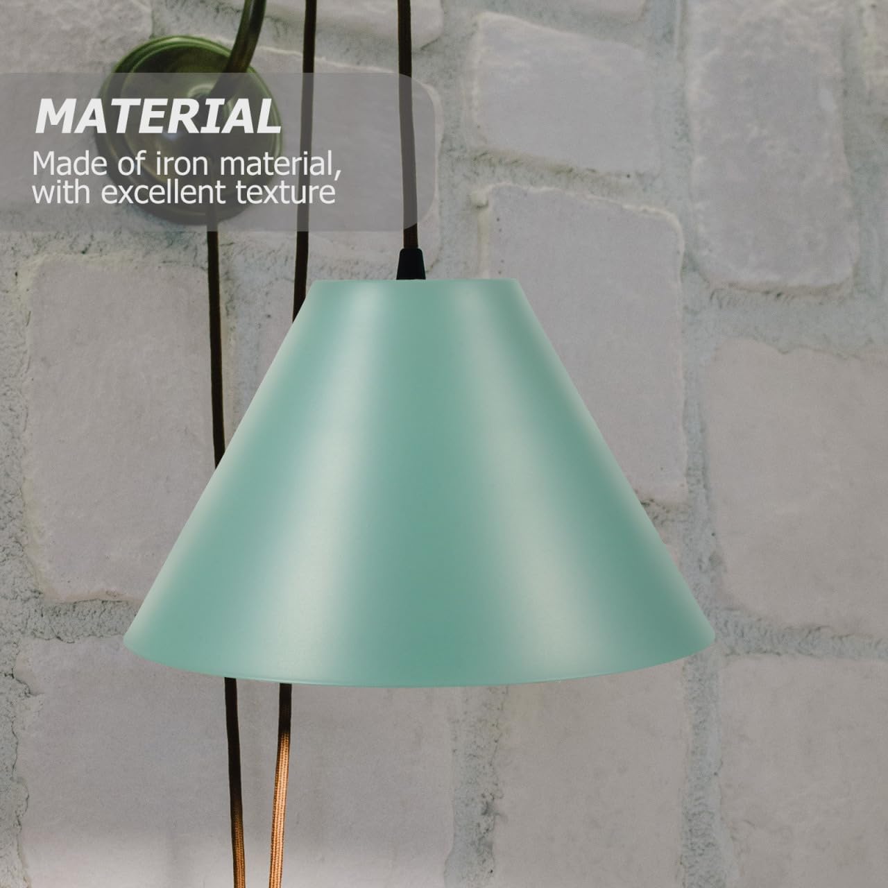 UKCOCO Metal Lamp Shade for Pendant Light - Wrought Iron Chandelier Lamp Shade Replacement Small Modern Decorative Lampshade for Living Room Kitchen Office - 7.87 X 7.87 X 4.72 Inches