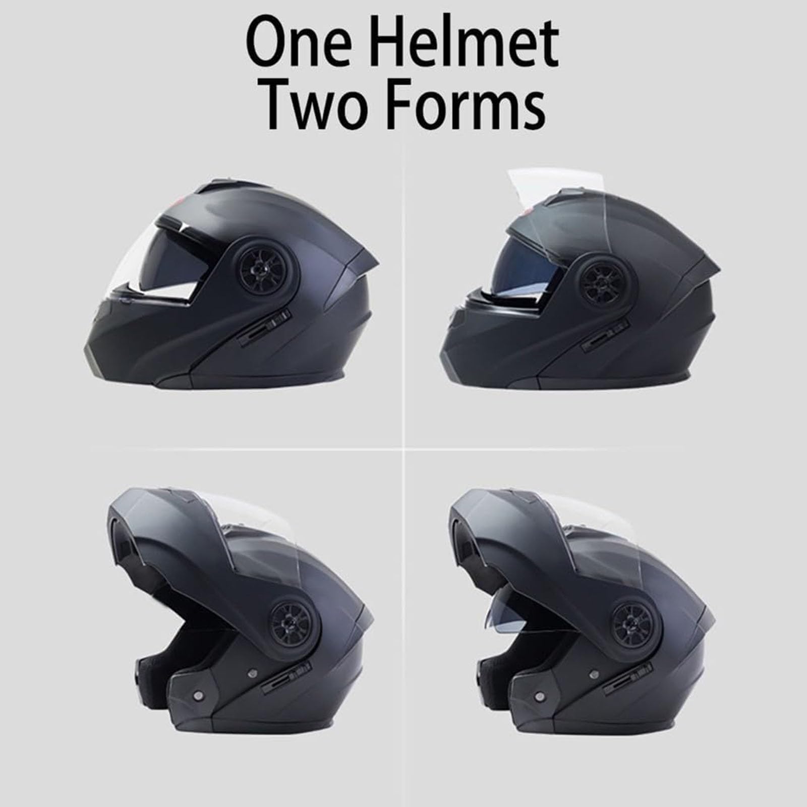 Cascos Modulares Bluetooth Casco Motocicleta De Cara Completa Hombres Mujeres Cascos Motocicleta Bluetooth, Homologado ECE Visera Doble Casco Motocross Frontal Abatible