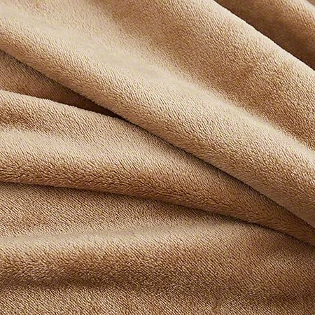 Berkshire Blanket & Home Co VelvetLoft® King Blanket, Luxuriously Soft Plush for Bedroom, 108 x 90 Inches Almond