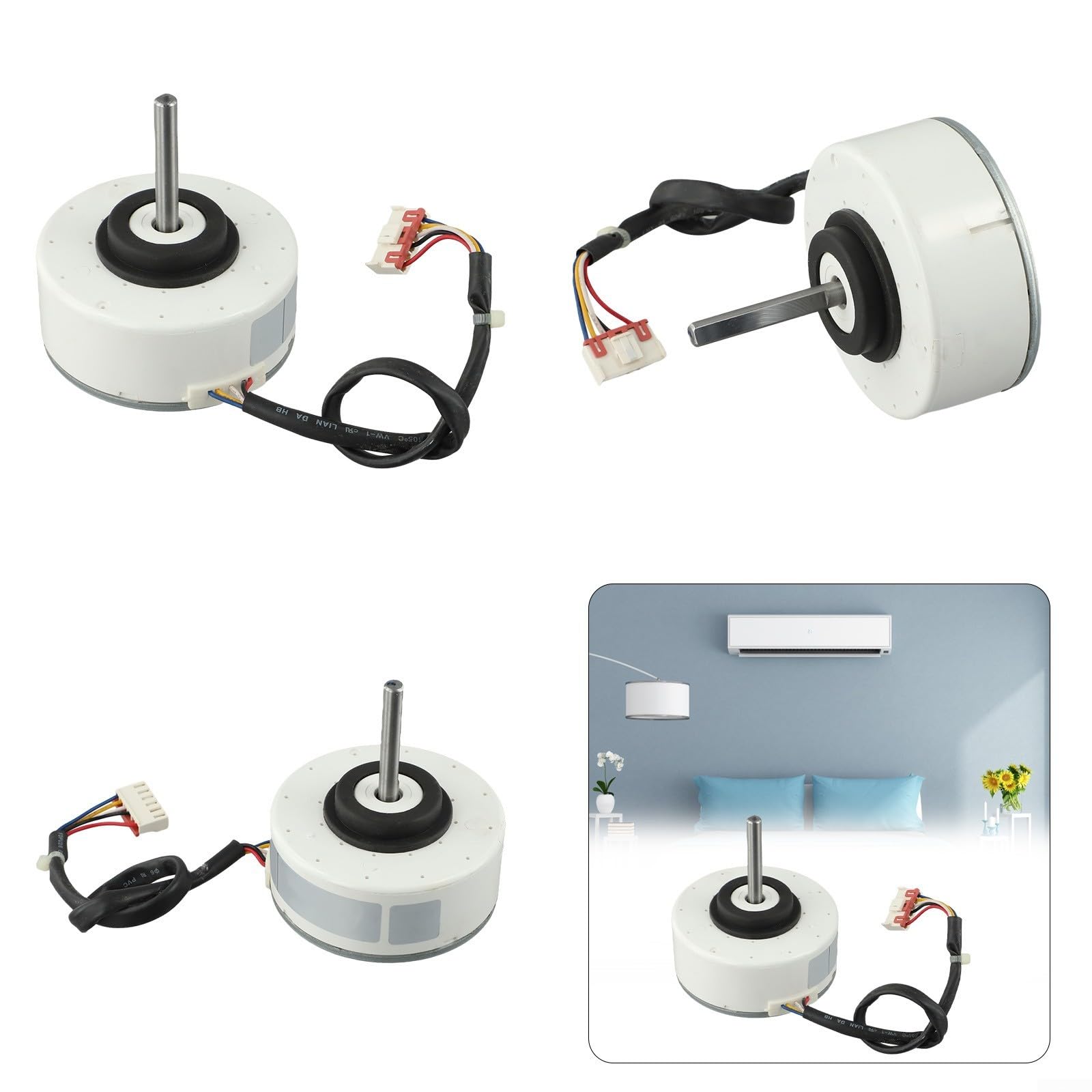 Bürstenloser DC Klimaanlage Motor für Wechselrichter Modelle 20W (1-1.5P), WZDK20-38G/ZKFP-20-8-6, 280V, 1300RPM, Metallkonstruktion