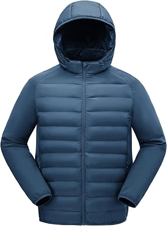 TBMPOY Mens Winter Running Jackets Lightweight Hybrid Puffer Hiking Golf