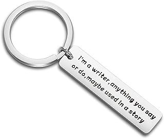 TGBJE Writer Keychain Journalist Gift I'm A Writer Anything You Say or Do Maybe Used In a Story Keychain