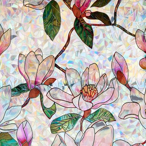 Vinilo decorativo para ventana magnolia 35.4x78.7 pulg miniatura 1