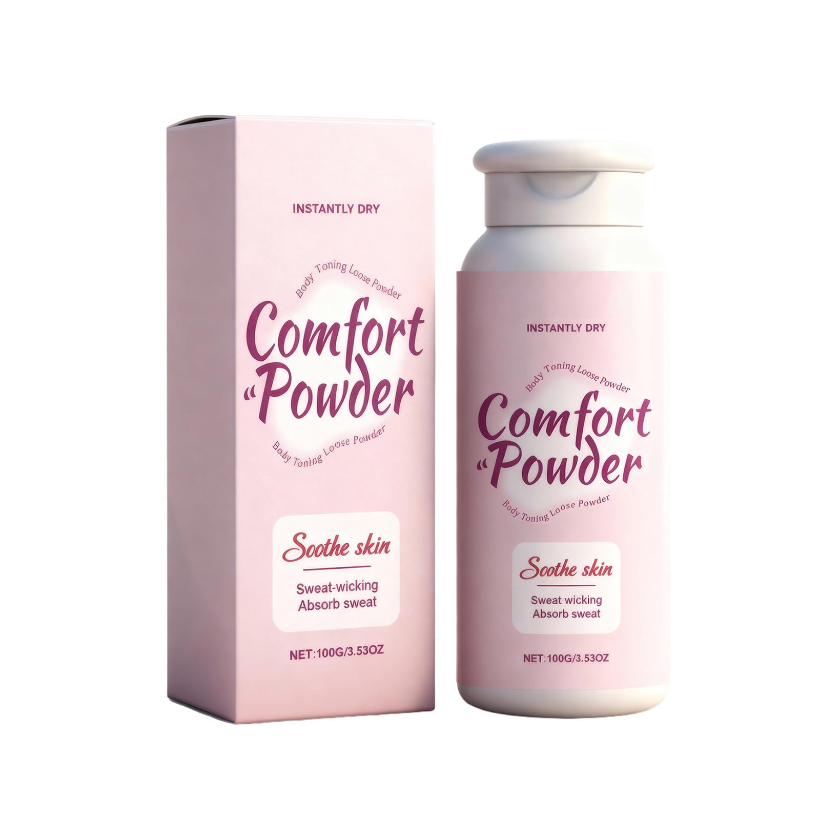 Comfort Powder, pewność siebie i ten puder do ciała bez talku absorbuje pot, zapobiega otarciom przez cały dzień, pielęgnacja całego ciała dla kobiet (1)