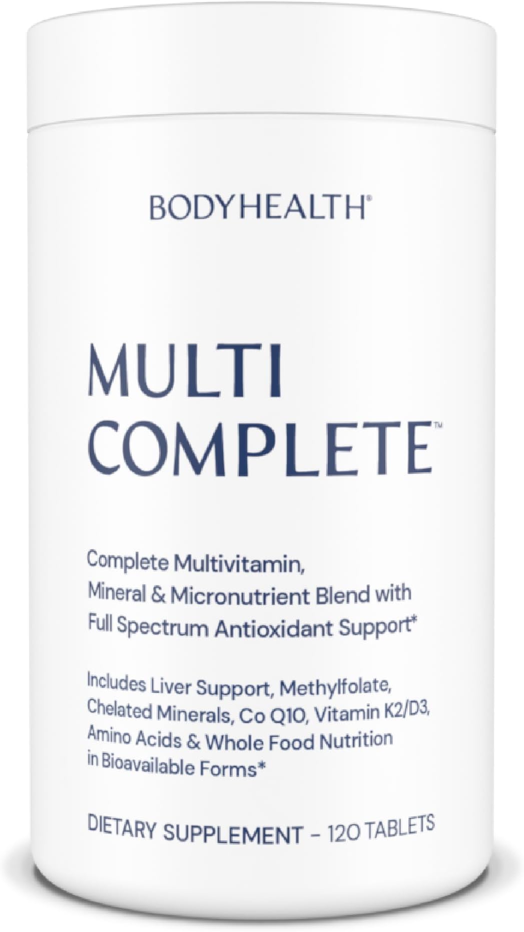 Multi Complete (120 Ct) Daily Multivitamin for Men and Women with Whole Foods, Minerals, Antioxidants, Organic Green Food Concentrates, and Liver Detox Extracts, Non GMO