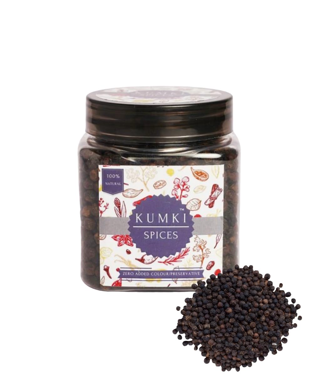 Kumki Spices - Extra Large Whole Black Pepper, 140g, Malabar Peppercorn, Flavour packed-Medium spice, Kerala Spices, Wyanad Black Pepper (B0CVQV5ZXS) Amazon Price History, Amazon Price Tracker