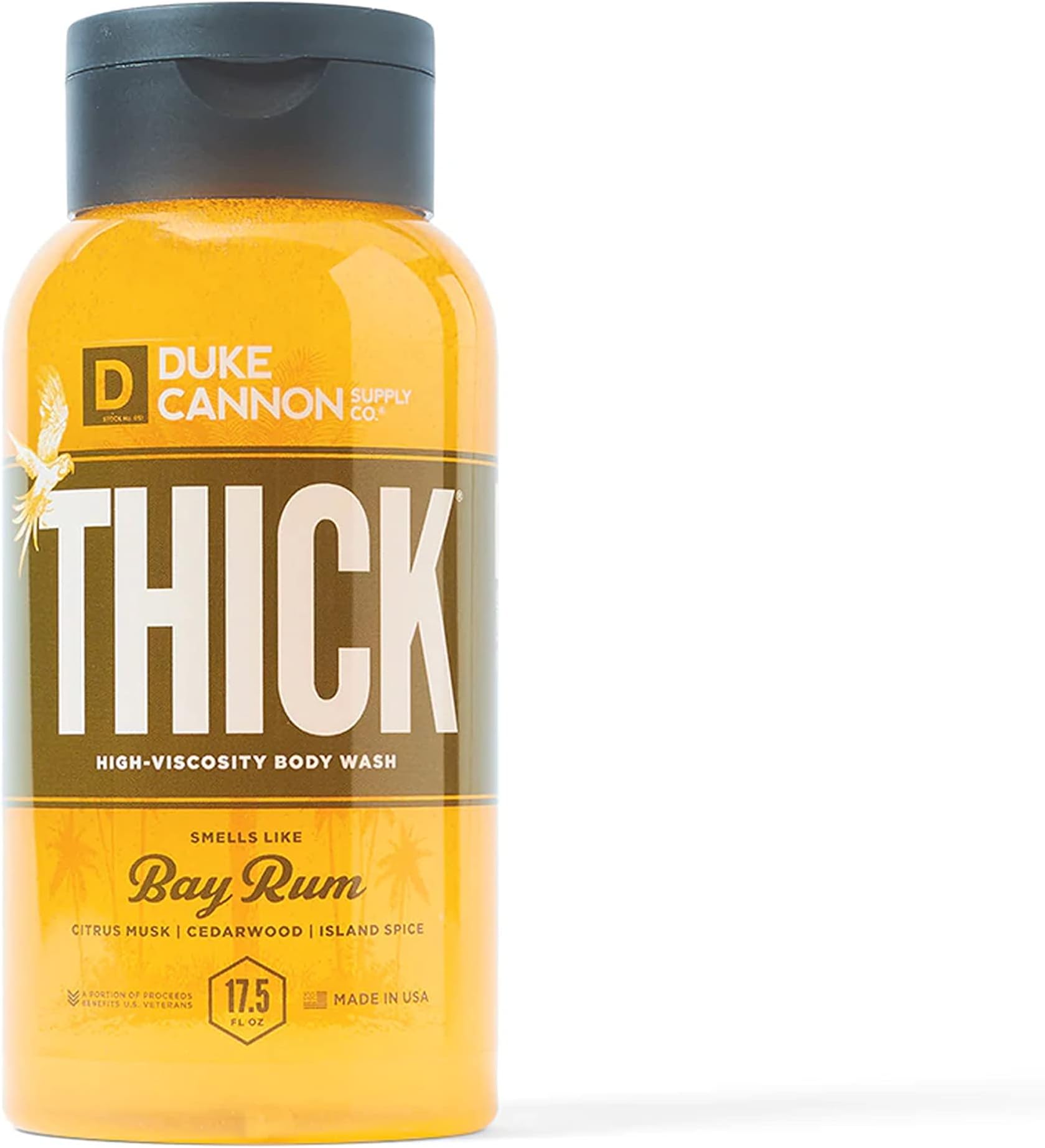 Duke Cannon Thick High Viscosity Body Wash for Men (Bay Rum, Pack of 1)