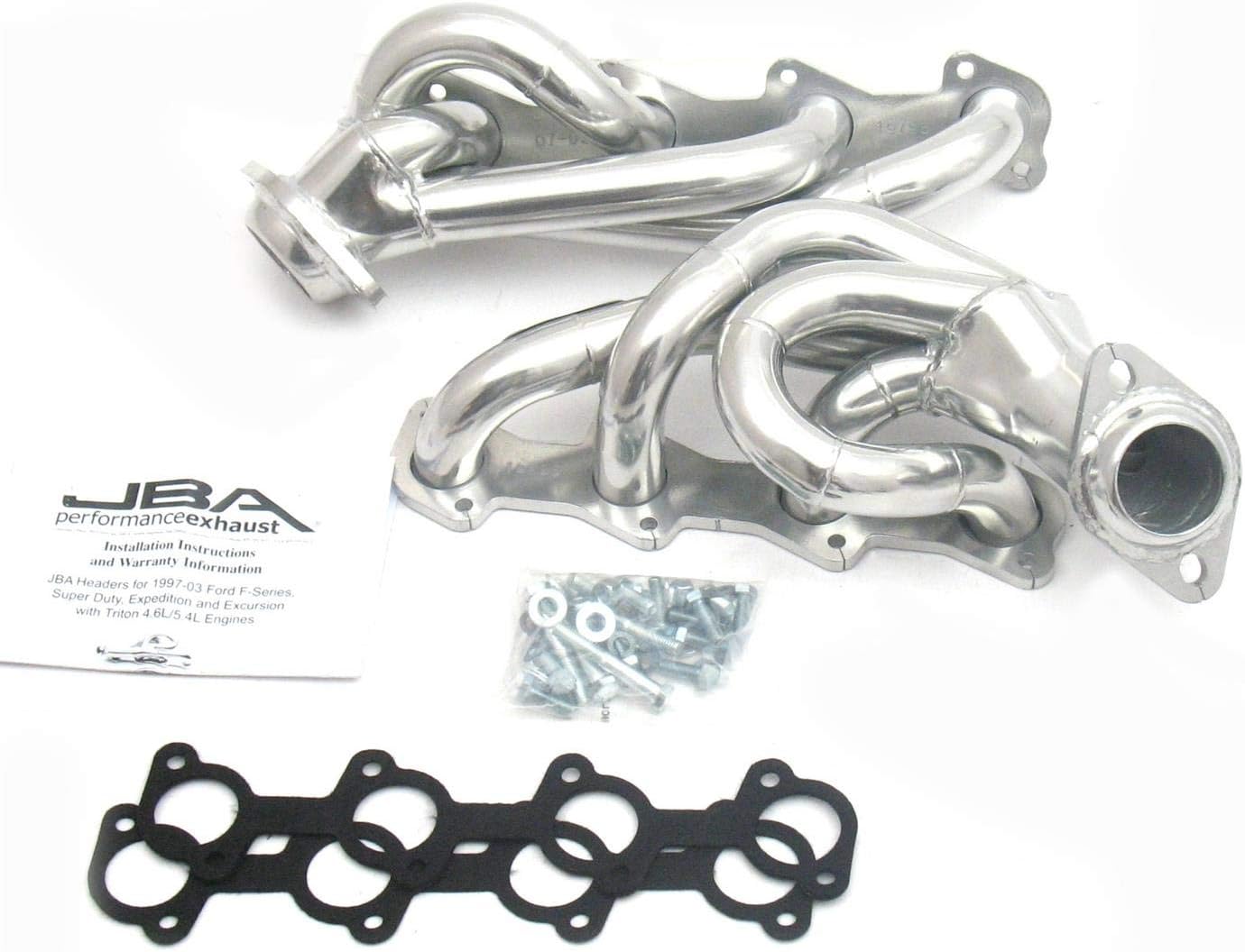 JBA 1679SJS 1-1/2" Shorty Stainless Steel Silver Ceramic Exhaust Header for Ford Truck 5.4L 97-03