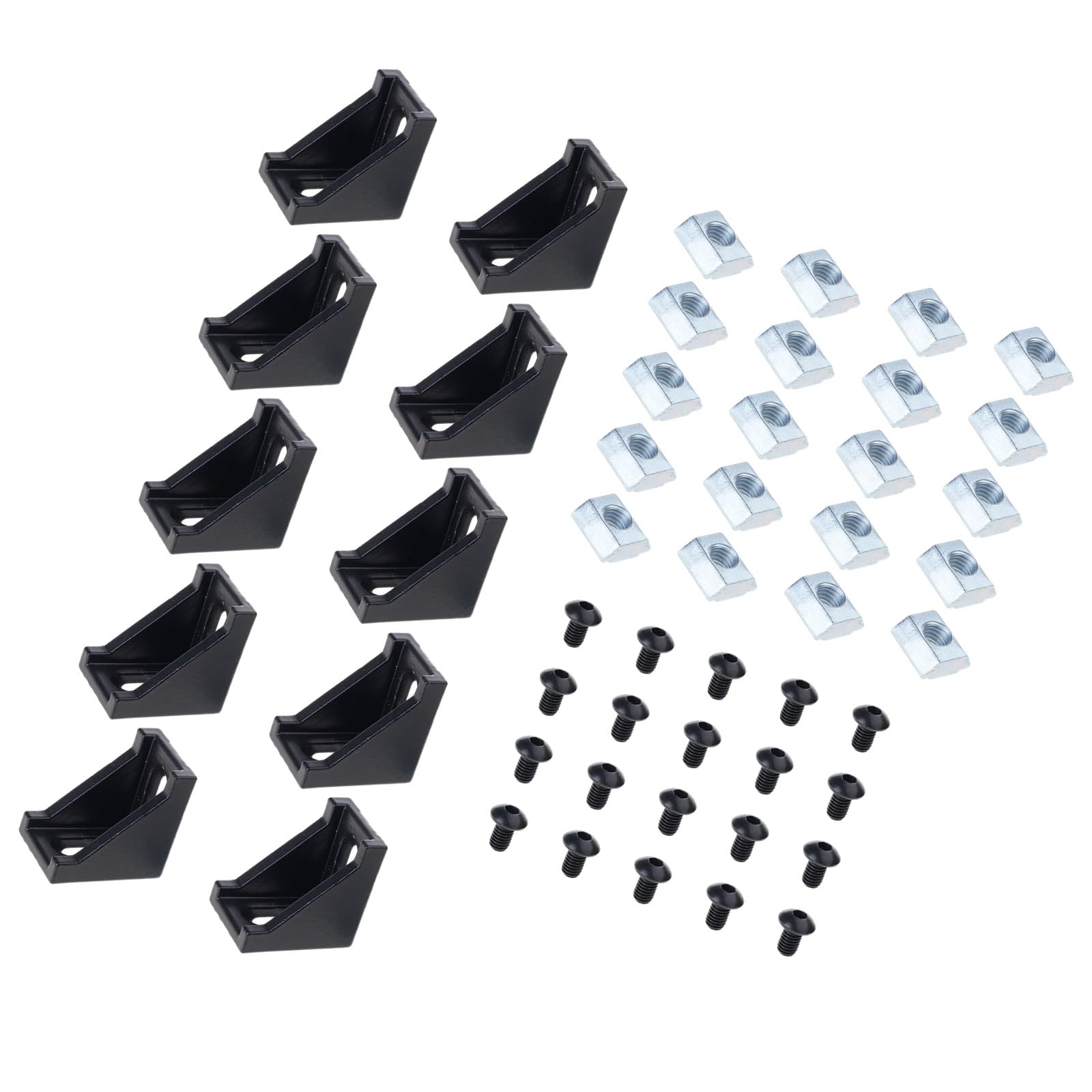 Resilient Metal Profile Fasteners 90 Degree Connection Supports for Printer Structures Cabinet Strengthening Building Furniture Corner Brackets