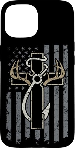 Miniatura 10 de iPhone 11 Faith Caza Pesca  Christian Cross USA Hunter Fisherman Case