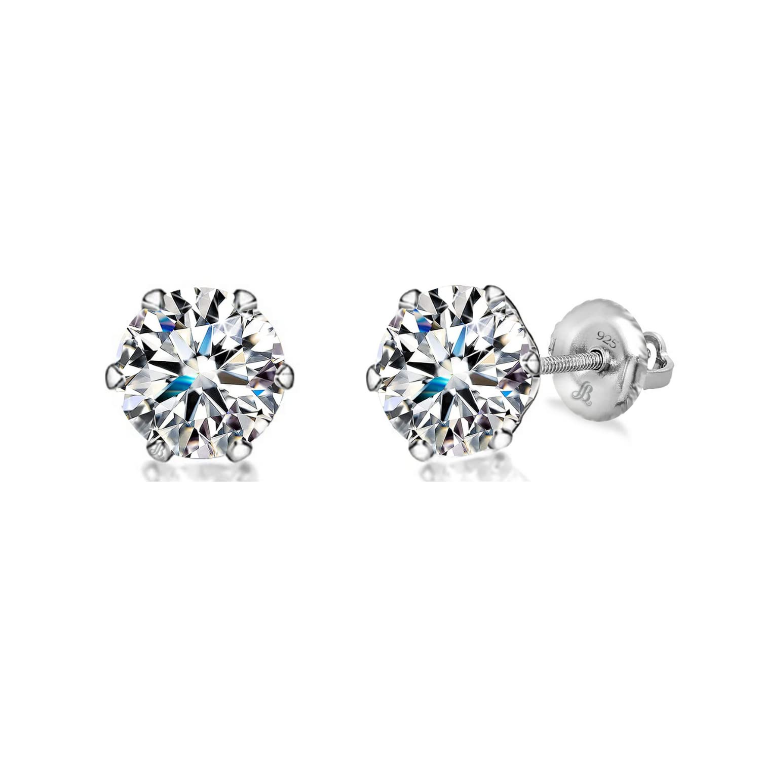 See full amazon price history chart for LaBling 925 Sterling Silver Screwback Stud Earrings Round Brilliant Cut Zirconia Tops for Men, Women - Silver 4mm LaBling 925 Sterling Silver Screwback Stud Earrings Round Brilliant Cut Zirconia Tops for Men, Women - Silver 4mm (B0B8W21RQW) Amazon Price History, Amazon Price Tracker