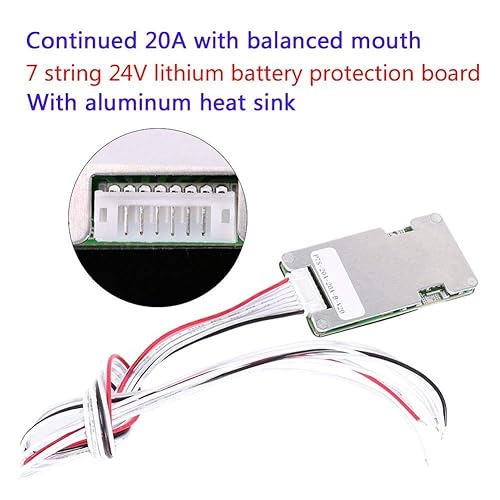 Miniatura 3 de Tablero de protección BMS, 24V 20A 7S Batería de iones de litio 18650 Batería de iones de litio BMS Placa de protección de circuito Módulo de