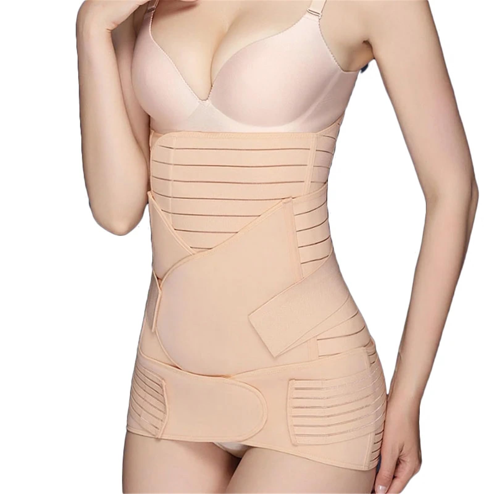 Guaina Post Parto 3 Pezzi/Set maternità postnatale Fasciatura Dopo Gravidanza Cintura Biancheria Intima Intimo Post Parto Fascia Addominale Cintura for Donne Incinte(Color 1,M)