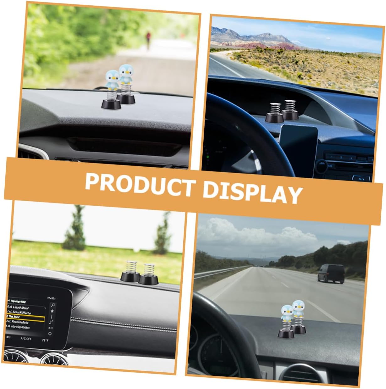 YARNOW Car Spring Base Bobble Heads Car Dashboard Accessories Car Shaking Head Doll Bases Car Decoration Car