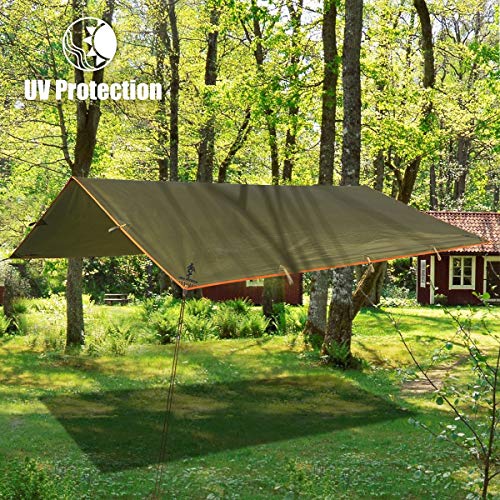 FREE SOLDIER Tarp Wasserdicht 3x3,2m Tarp Ultraleicht Zeltplanen UV Schutz Camping Sonnensegel Zelt Freien… - Image 3