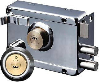 TAITUS Chain Lock Exterior Iron Door Locks Security Anti-Theft Lock Multiple Insurance Lock Wood Gate Lock Hardware for Household Indoor Dormitory