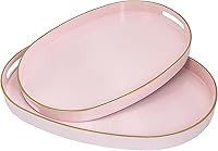 Vista 85 de MAONAME Bandeja de servir azul real con asas, bandeja decorativa rectangular, bandejas modernas para mesa de café, bandejas otomanas de plástico