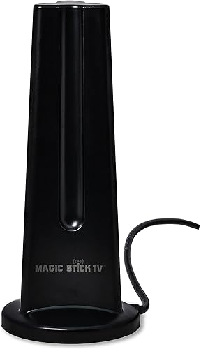 Magic Stick TV MS-60MAX - Antena de TV amplificada para interiores para televisión inteligente, amplificador de señal de hasta 50 millas en la parte