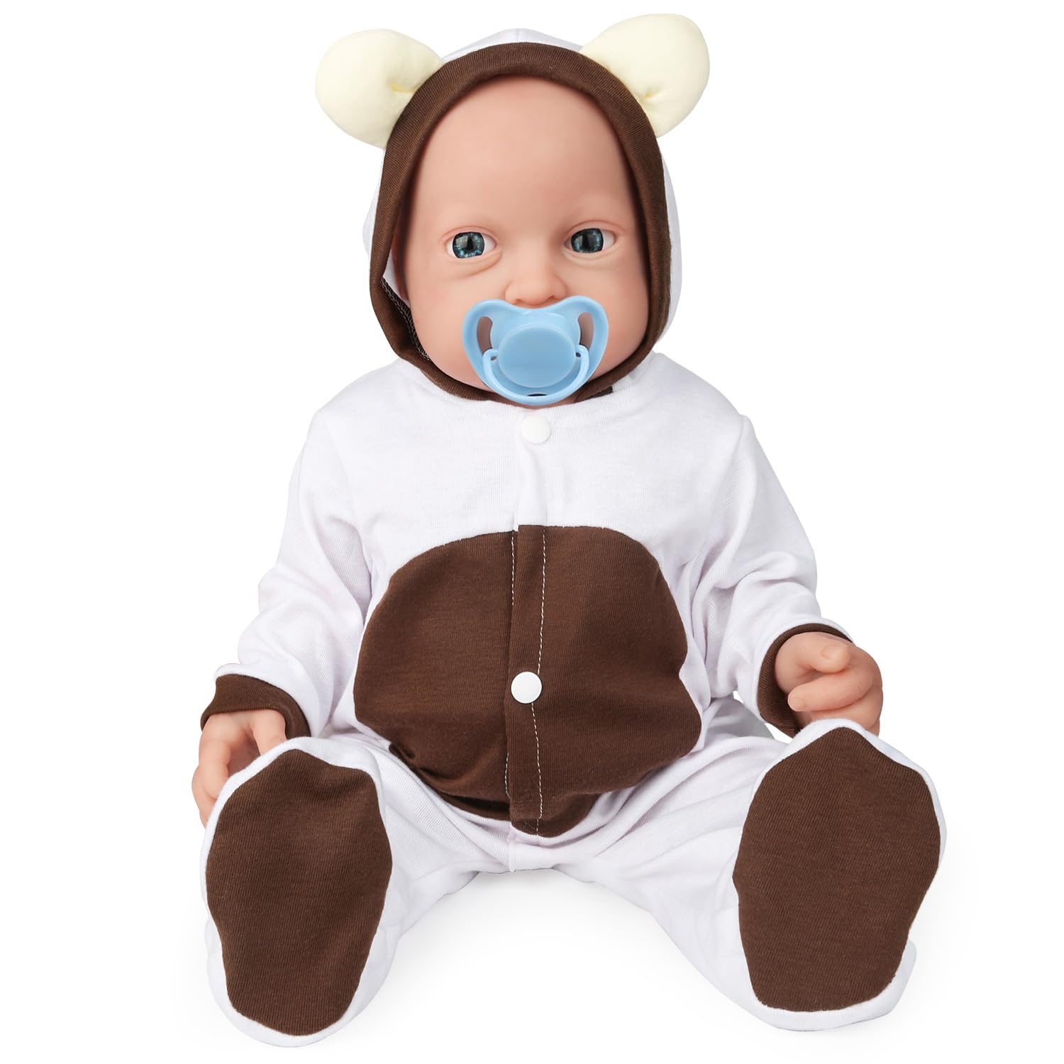 Vollence 18 Inch Lifelike Full Silicone Baby Dolls Reborn Babies Realistic Skin Texture Newborn Toddlers Soft Body Stress Relief Toys - Girl