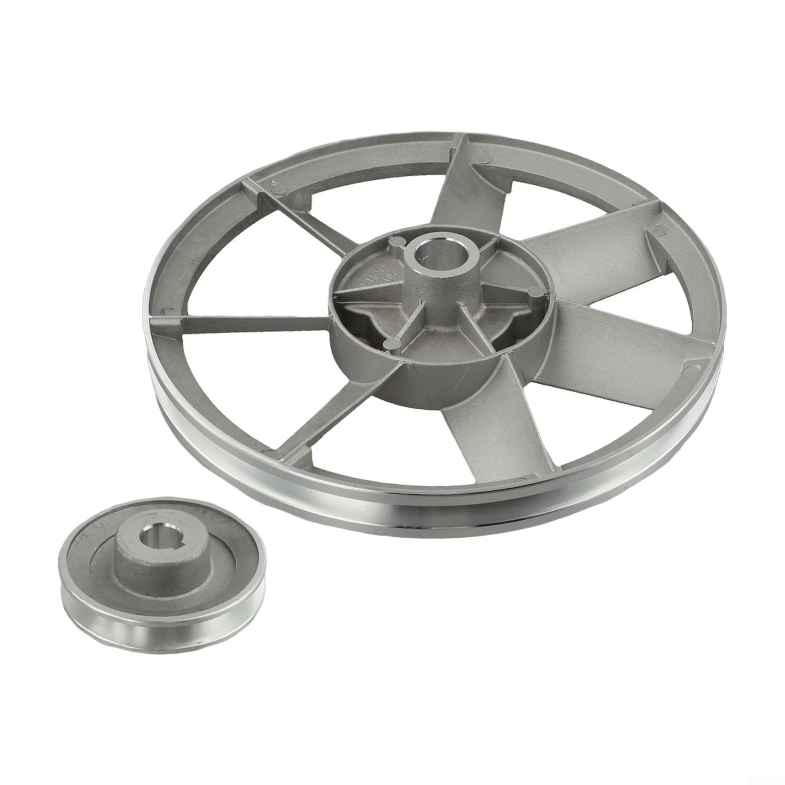 Keilriemenscheiben-Set für Luftkompressoren, Metallschwungrad und Motorscheibe, 265 mm oder 300 mm Durchmesser, Einzelrille mit fester Bohrung (Typ 265)