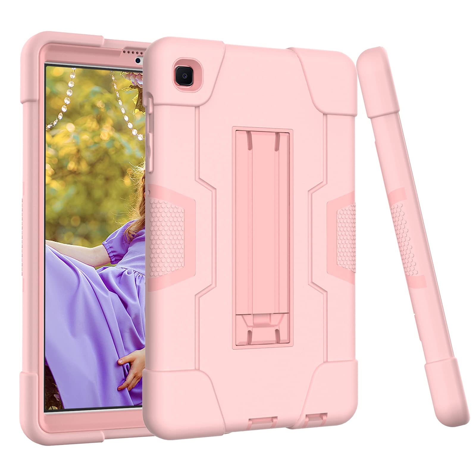 A-BEAUTY Case for Galaxy Tab A7 Lite 8.7 inch 2021 (Model:SM-T220/T225), Stand Cover with [Shockproof] [Kickstand], Rose Gold