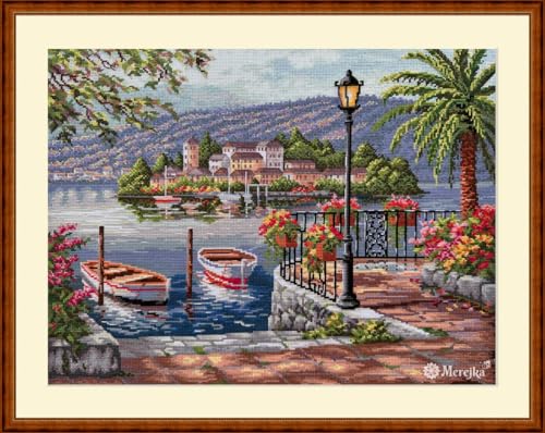 Kit broderie point de croix Merejka K-234T motif multicolore premium