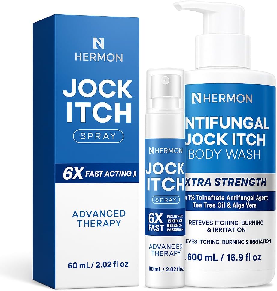 Hermon Antifungal Jock Itch Spray and Body Wash