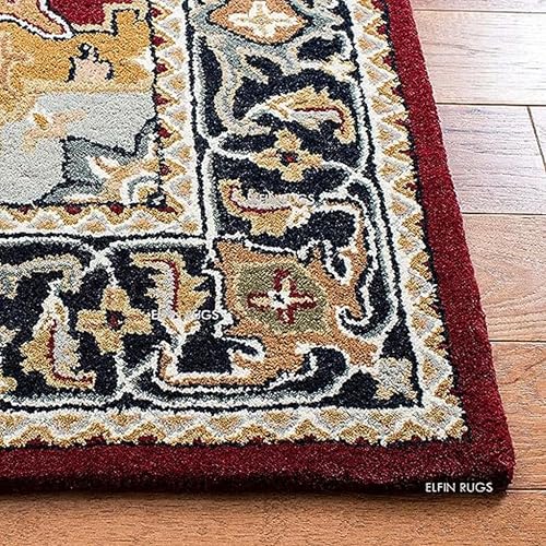 Image of 10x14 Ft Wool Area Carpet - Designer Hand-Tufted Rug for Large Bedrooms, Offices & Reception Areas