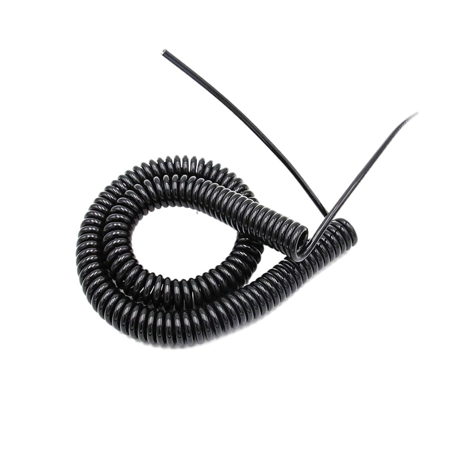 BDAYEK Spring Spiral Cable 2 Cores Expandable Power Cord Wire Black Spring Telescopic Spiral Cable 24AWG 20AWG 17AWG 14AWG .5 Meters 7(2 core 24AWG,Line length 2.5meter)