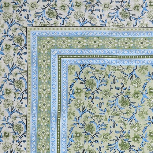 Image of Bedsheet for Double Bed King Size | Jaipuri Rajasthani Cotton Bed Sheet | 1 King Size bedsheet with Pillow Cover | 240 TC Jaipuri Prints Flat Double Bed Bedsheet Cotton King Size
