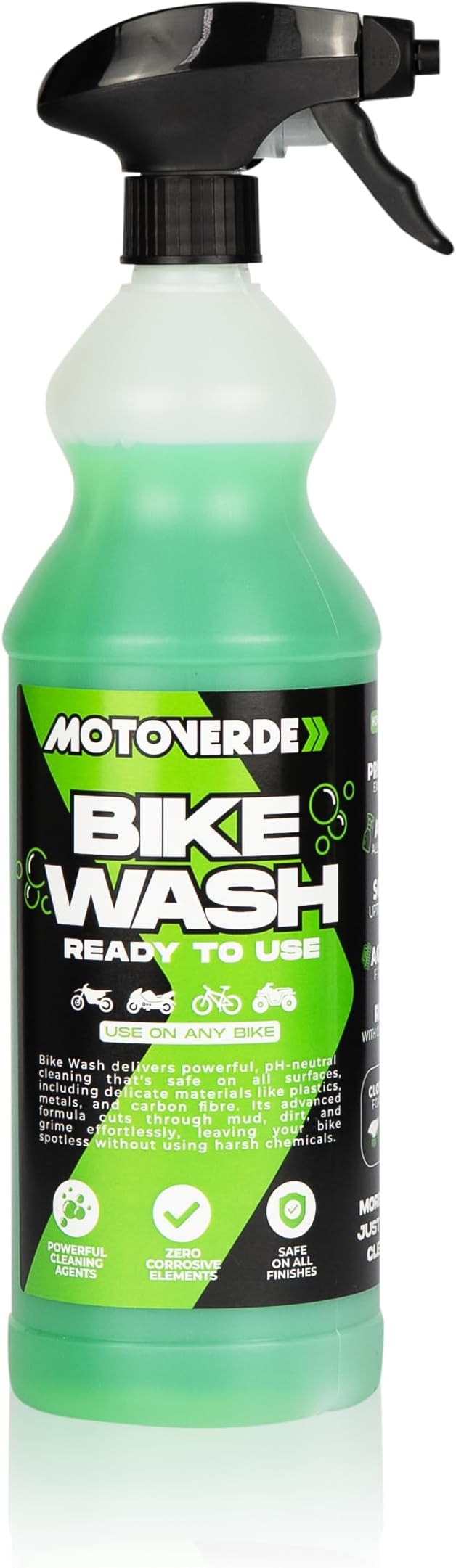 1L Ready To Use Bike Wash - Safe on All Surfaces and Suitable for All Types of Bike inc Motocross, Motorcycle, Mountain Bike, E-bike