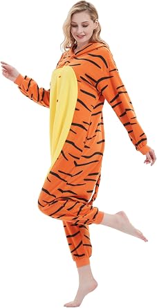 Costume Onesie Adult Animal Jumpsuit Unisex One-Piece Pajamas Cosplay Sleepwear for Halloween christmas Women Men