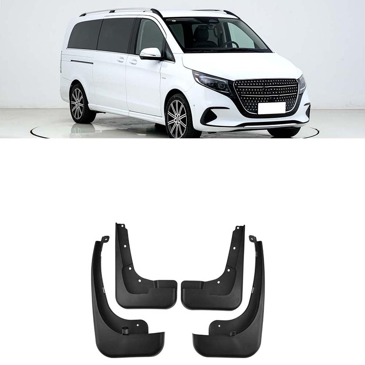 BXQDAM Car mud flaps,Compatible with Mercedes-Benz V-Class V300L 2024,Car exterior accessories
