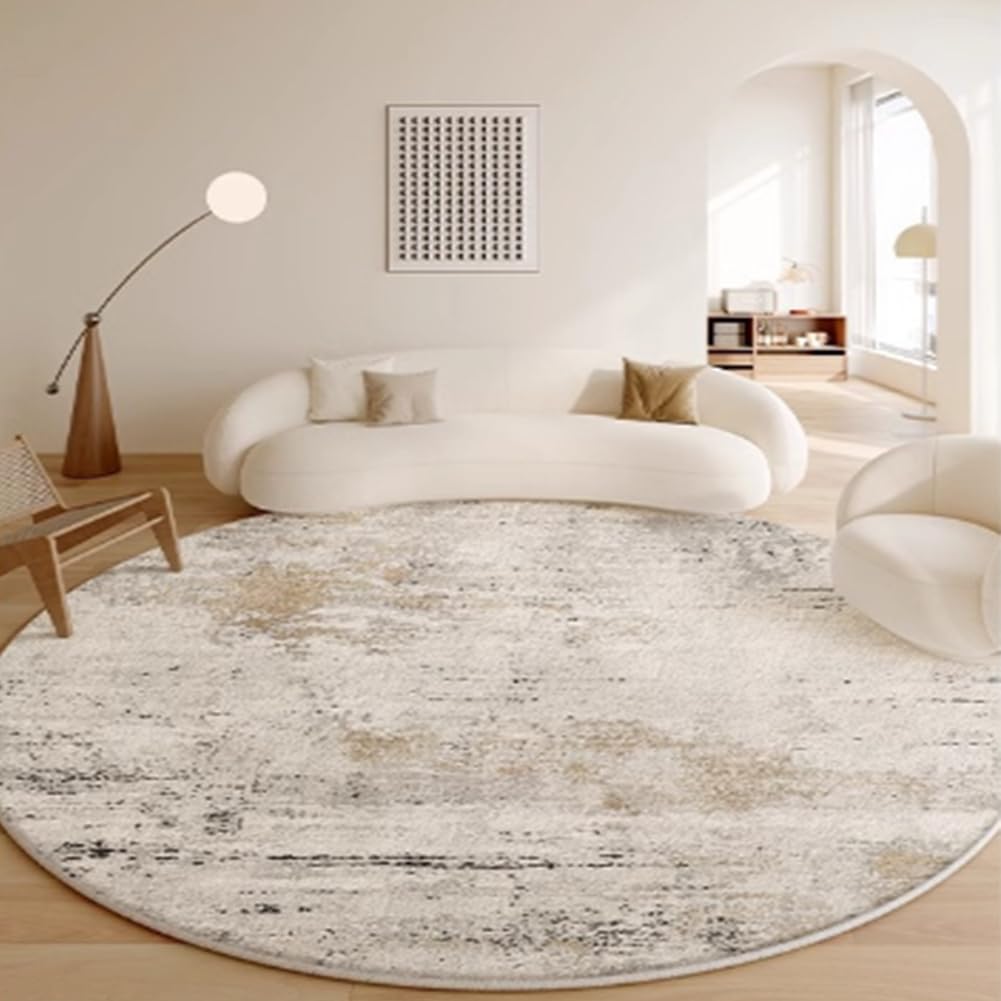Tapis à poils courts lavable antidérapant moderne gris salon 160 cm