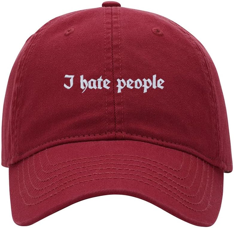 Baseball Cap Men I Hate People Embroidered Washed Cotton Dad Hat Baseball Caps