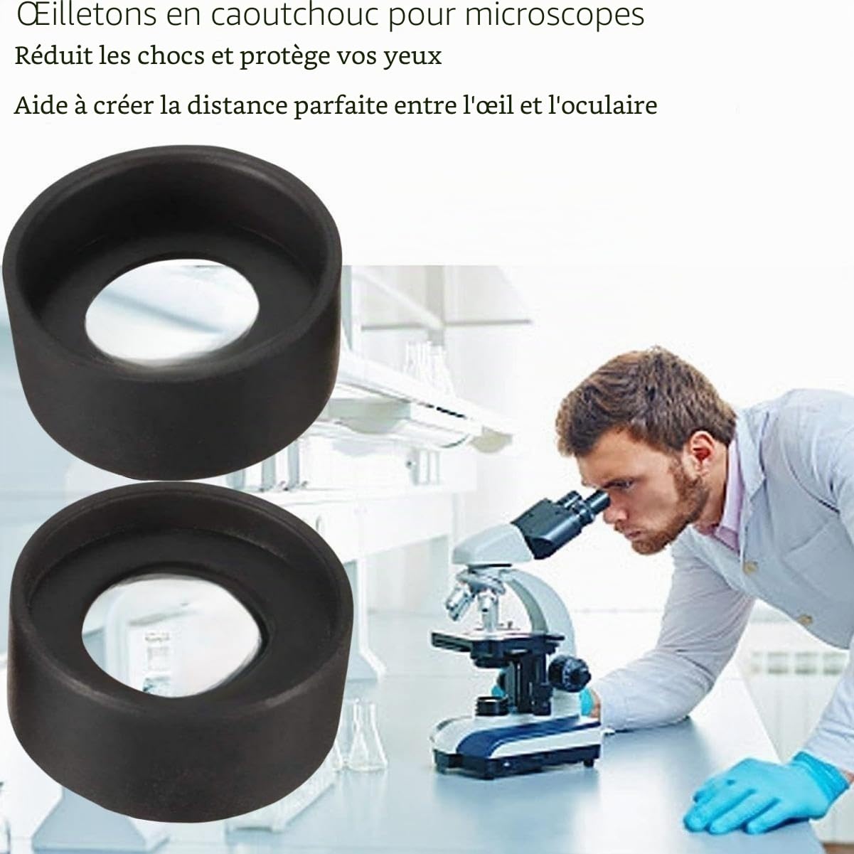 Œilletons en caoutchouc souple pour jumelles