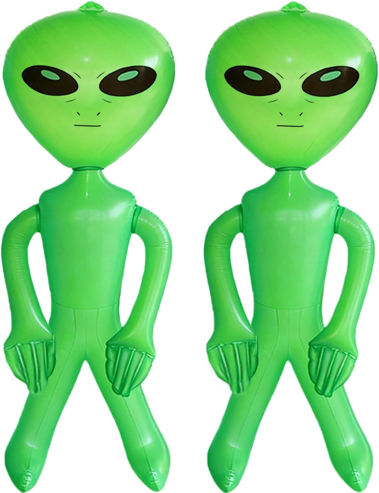2 Pieces Large Inflatable Alien Balloon, 85 cm Green Alien Balloon, Halloween Carnival Alien Balloons Decoration, Birthday Party Decorations