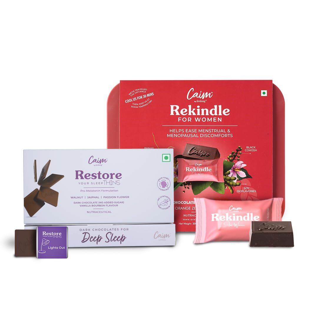 Caim by årelang – Hormonal Balance & Deep Rest Combo for Women | Rekindle for Women + Restore Your Sleep | For Hormonal Balance & Deep Sleep | Plant-Based & Non-Melatonin | 20pcs + 30pcs-picture-32