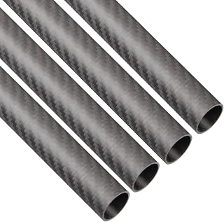 FANCYWING 500mm (19.6 inches) 22mm x 25mm x 500mm Carbon Fiber Tubes Matte Surface 3K Roll Wrapped 100% Pure for Quadcopter Multicopter (4PCS) …
