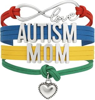 Autism Mom Bracelet, Awareness Jewelry for Women, Autism Puzzle Piece, Mom Jewelry, Proud Mama Adjustable Bracelet