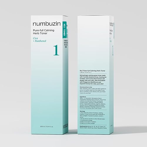 Miniatura 9 de numbuzin Tónico de hierbas calmante puro No.1  Piel propensa al acné, centella asiática, calmante profundo (10.14 onzas líquidas)