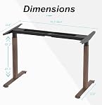 Dual Motor Standing Desk Frame, Electric Sit Stand Base with Oval Legs | Height Adjustable Legs, 264 lb Capacity, Fits 47.2"–70.8" Tabletops, Memory Controller, Anti-Collision,Heavy-Duty Steel Frame