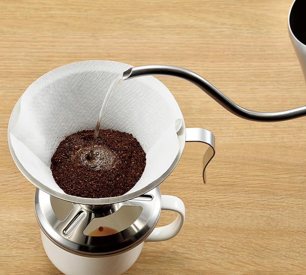 Yokoyama Coffee Drip Pot 14oz Satin Gooseneck Kettle Tsubame Japan